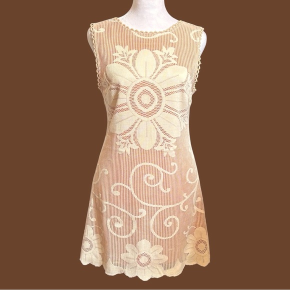 Free People _New Romantics Crochet Mini Tunic Dress | Size 2 - Picture 1 of 13